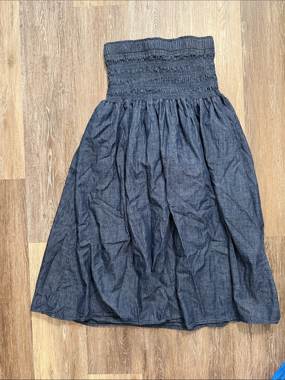 Madewell Smocked Waist Midi Skirt M
